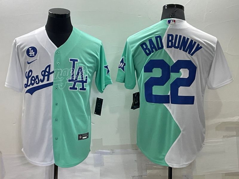 Men Los Angeles Dodgers #22 Bad bunny green white Nike 2022 MLB Jerseys->los angeles dodgers->MLB Jersey